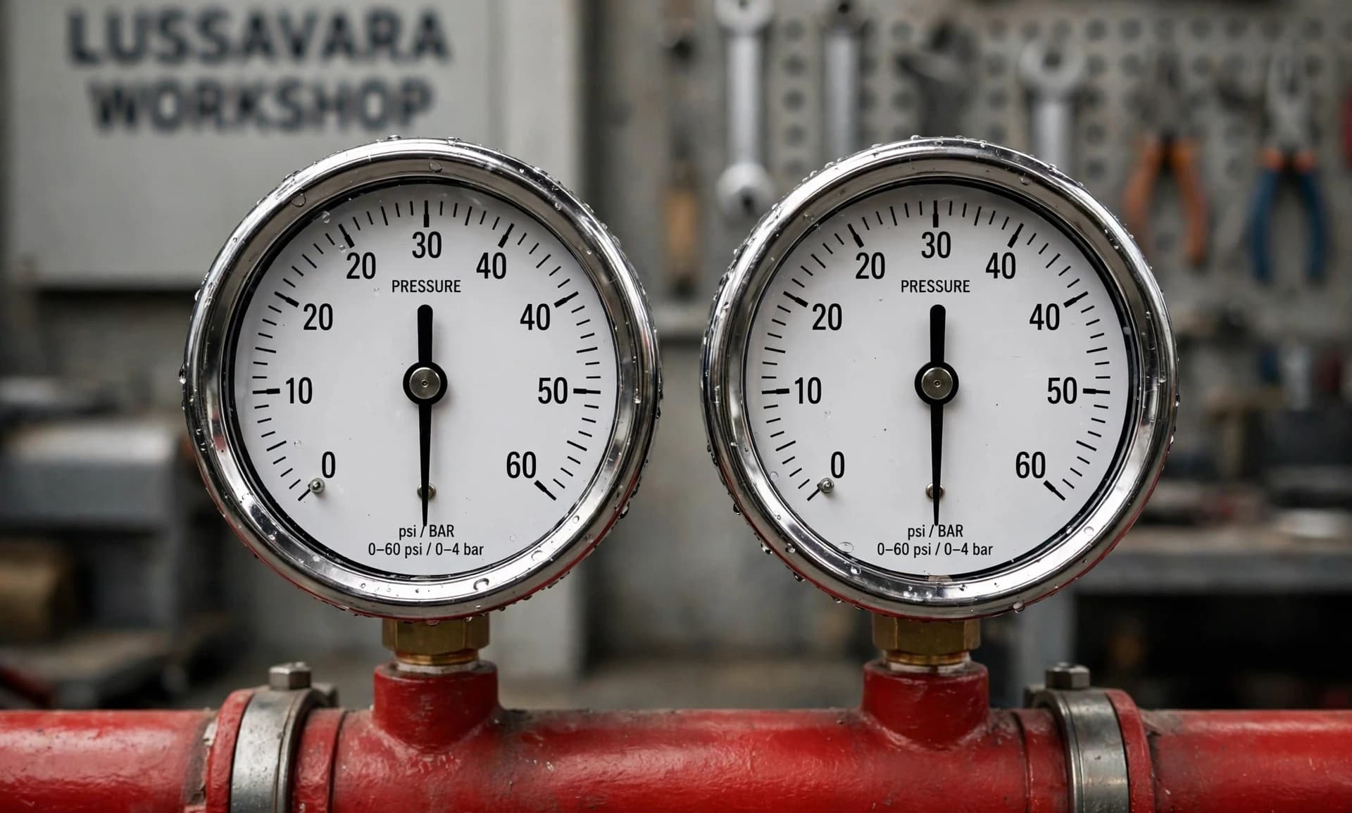 PSI pressure gauges, 0–60 range